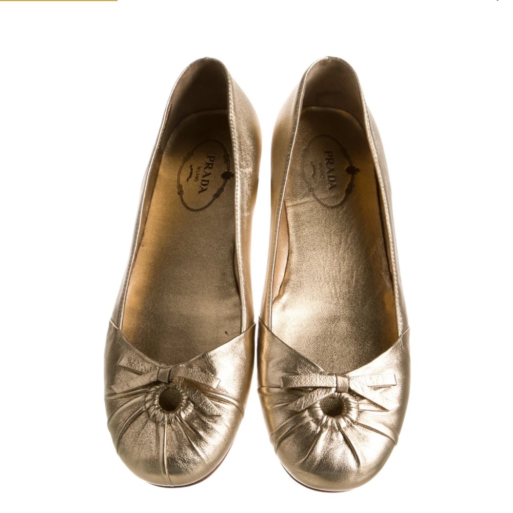 Prada Gold Women's Flats